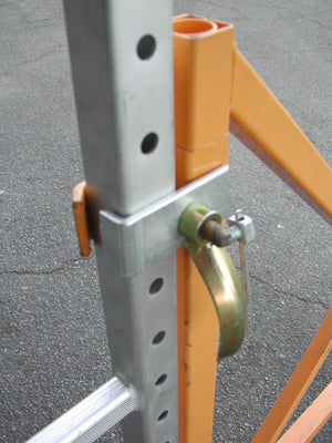 Scaffold Rolling Tower Standing at 17' High with Hatch Deck Guard Rail and U Lock Brace CBM1290
