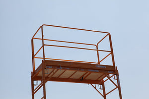 Scaffold Rolling Tower Standing at 17' High with Hatch Deck Guard Rail and U Lock Brace CBM1290