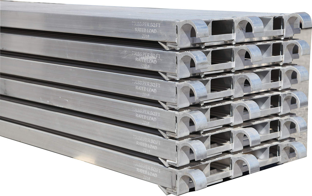 CBM Scaffold All Aluminum 75-Lbs per Square-Feet Duty Rating Walk Board 19 1/4" Wide by 7-Feet Long