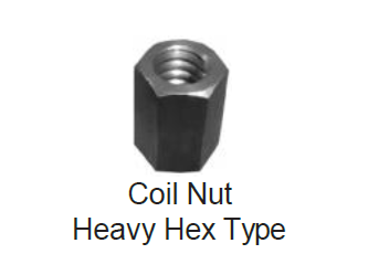Coil Nut - Heavy Duty  1/2"  (100 Pieces)