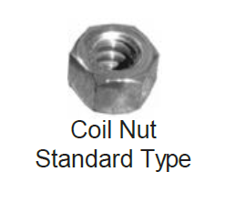 Coil Nut  1/2"   ( 100 Pieces )