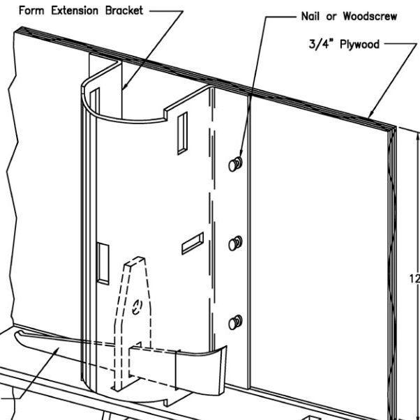 Copy of Form Extension Bracket (12") - 10 Pieces Symons Forms