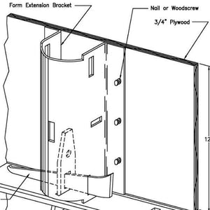 Copy of Form Extension Bracket (12") - 10 Pieces Symons Forms