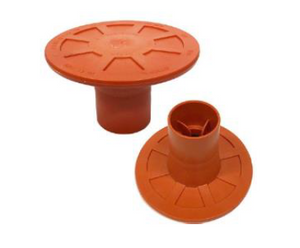 REBAR CAP w/PLATE - ROUND TOP  (100 Pieces)